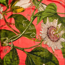 Load image into Gallery viewer, Coral Passion Flower Scarf