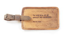 Load image into Gallery viewer, Leather Luggage Tag - Peter Pan