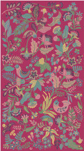 South American Print Scarf - Fuchsia
