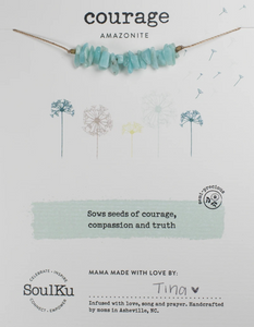 Courage Intention Necklace - Amazonite