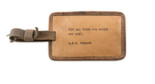 Load image into Gallery viewer, Leather Luggage Tag - J.R.R. Tolkien