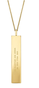 Fortune Pendants: "You will see it." - 14K Gold-Dipped