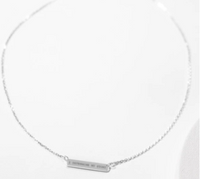 Load image into Gallery viewer, Engraved Bar Pendant: I determine my story - Sterling Silver