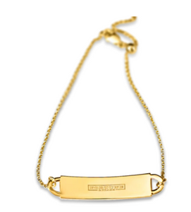 Mini Fortune Bracelet: "Dare big. Fear small." - 14K Gold Dipped