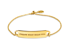 Mini Fortune Bracelet: "Follow what calls you." - 14K Gold-Dipped