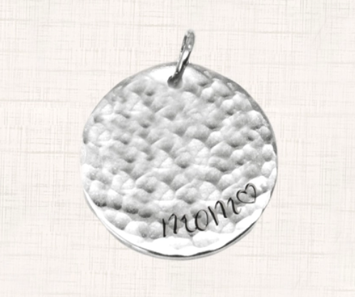 Silver "Mom" Accent Charm