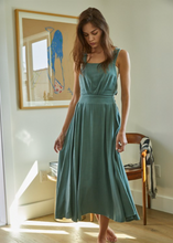 Load image into Gallery viewer, Pleated Dress with X-Back Straps