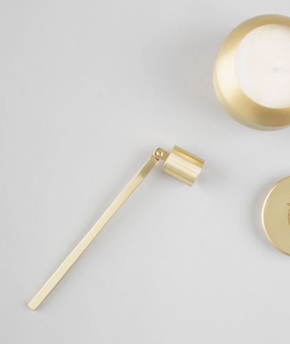 Engraved Brushed Gold Candle Snuffer