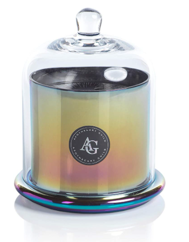 Rainbow Black Fig Vetiver Glass Dome Jar Candle