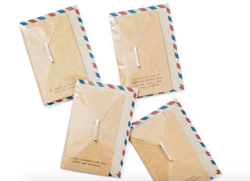 Air Mail Bar Necklace