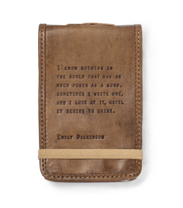 Emily Dickinson Leather Journal - Mini