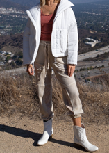 Load image into Gallery viewer, White Bomber Jacket
