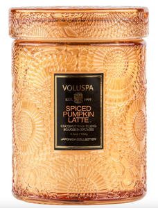 Spiced Pumpkin Latte Small Glass Jar Candle