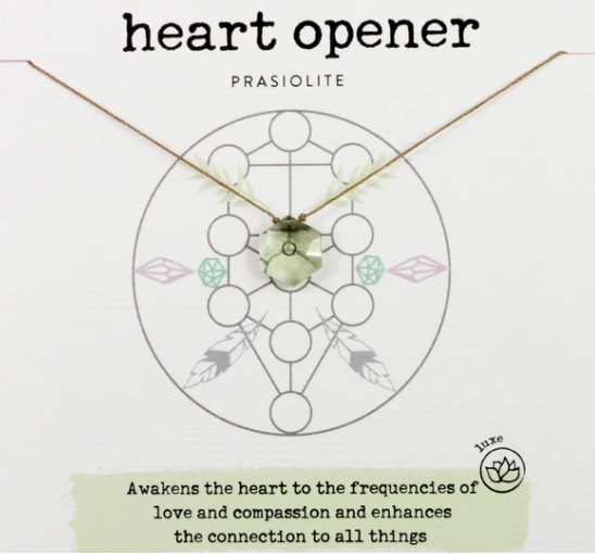 Prasiolite Sacred Necklace - Heart Opener