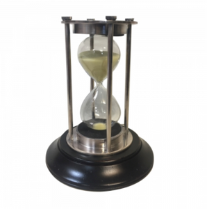 Silver 30 Minute Hourglass