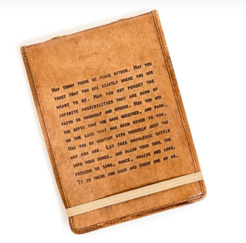 Artisan Leather Journal - May There Be Peace Within