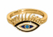 Load image into Gallery viewer, Evil Eye Adjustable Enamel Rings