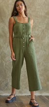 Load image into Gallery viewer, Button Up Belted Jumpsuit