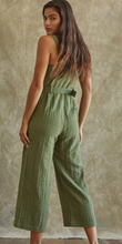 Load image into Gallery viewer, Button Up Belted Jumpsuit
