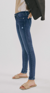 Mid Rise Distressed Super Skinny Jeans