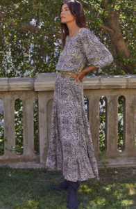 Woven Elastic Band Maxi Skirt