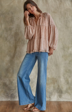 Load image into Gallery viewer, Long Sleeve Chiffon Ruffle Top
