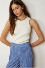Load image into Gallery viewer, Knit Crew Crop Top - Off White