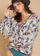 Load image into Gallery viewer, Multi Color Knit Cardigan