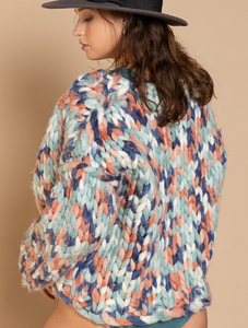 Multi Color Knit Cardigan