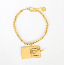 Load image into Gallery viewer, Secret Scriptures Bracelet: Believe - Gold