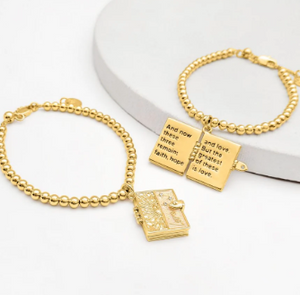 Secret Scriptures Bracelet: Love - Gold