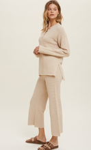 Load image into Gallery viewer, Textured Sweater with Slit - Natural
