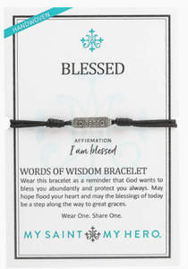 Words of Wisdom Bracelet - Blessed