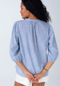 Lace Detail Button Down