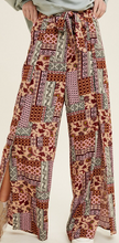 Load image into Gallery viewer, Wine Patchwork Pants