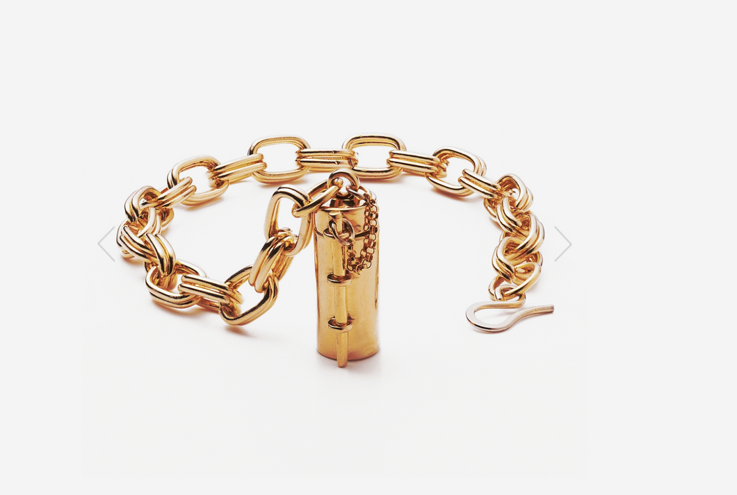 Capsule + Wand Bracelet // Gold Plated Sterling