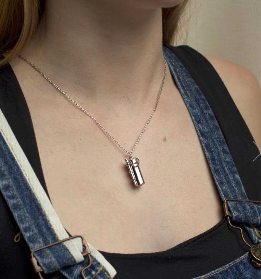 Capsule + Wand Necklace // Sterling