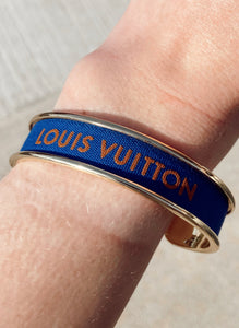 Blue & Orange Louis Vuitton Ribbon Cuff