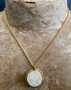 Mary with Guardian Intaglio Necklace