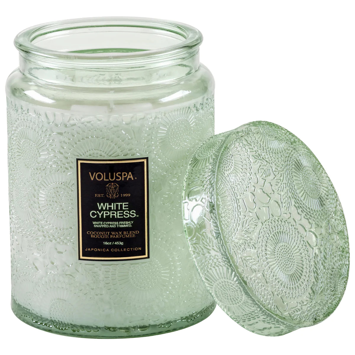 White Cypress Large Jar Candle 18oz