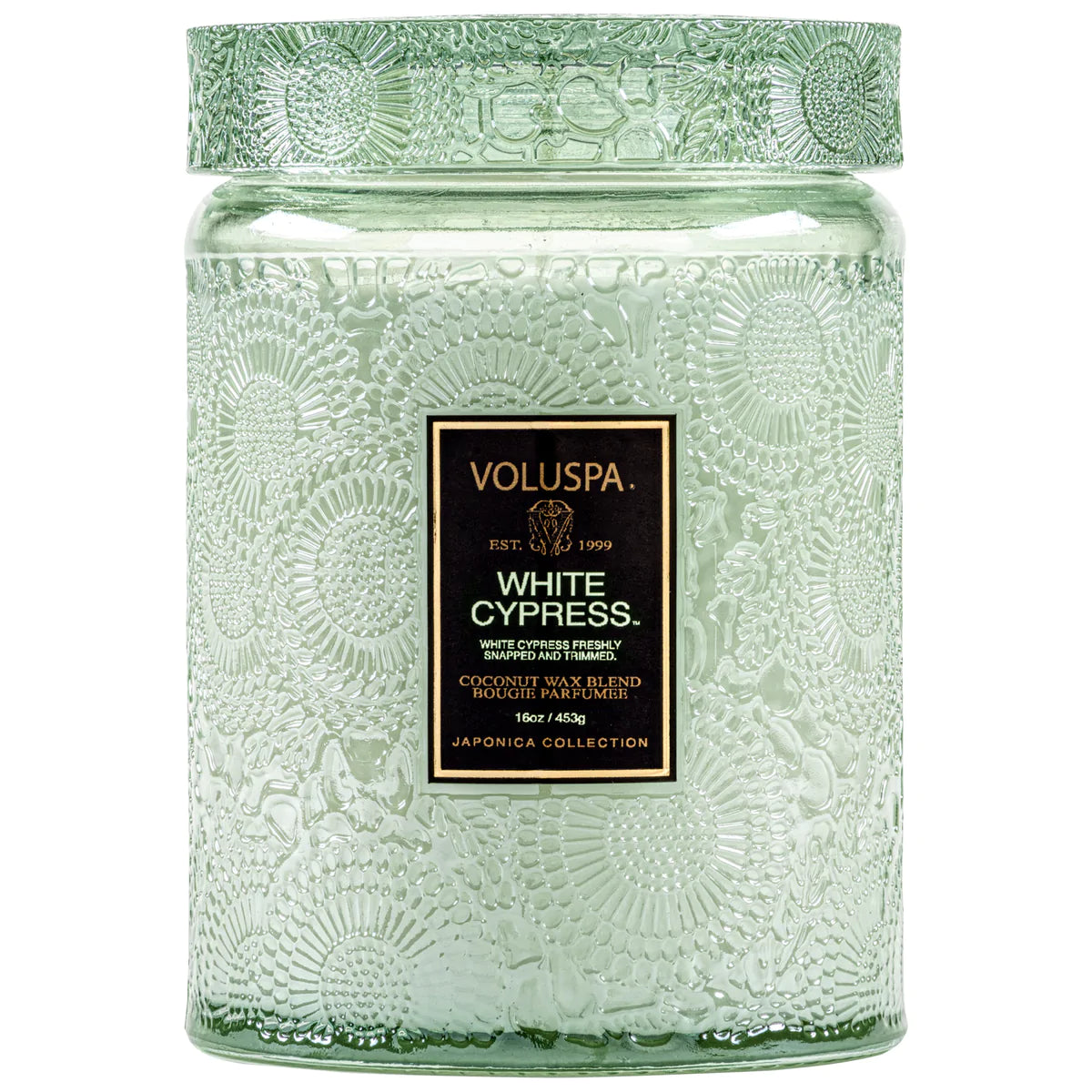 White Cypress Large Jar Candle 18oz